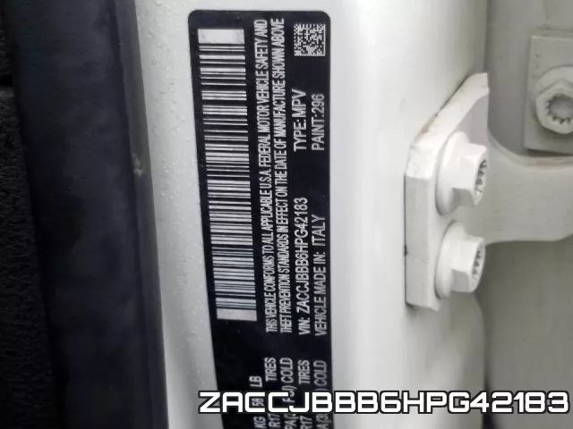 ZACCJBBB6HPG42183