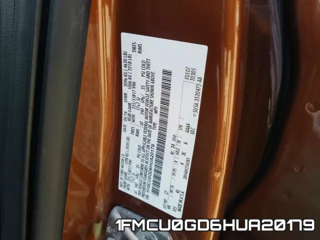 1FMCU0GD6HUA20179