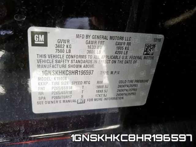 1GNSKHKC8HR196597