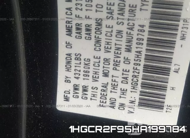 1HGCR2F95HA199784