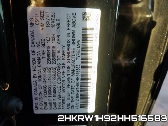 2HKRW1H92HH516583