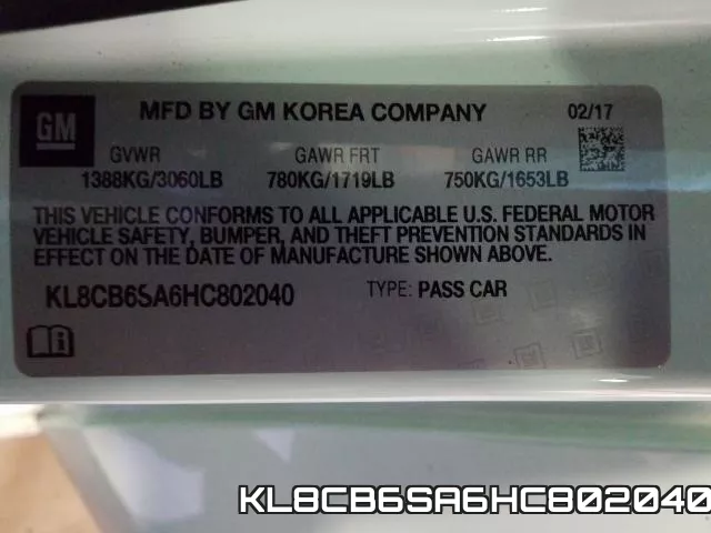 KL8CB6SA6HC802040