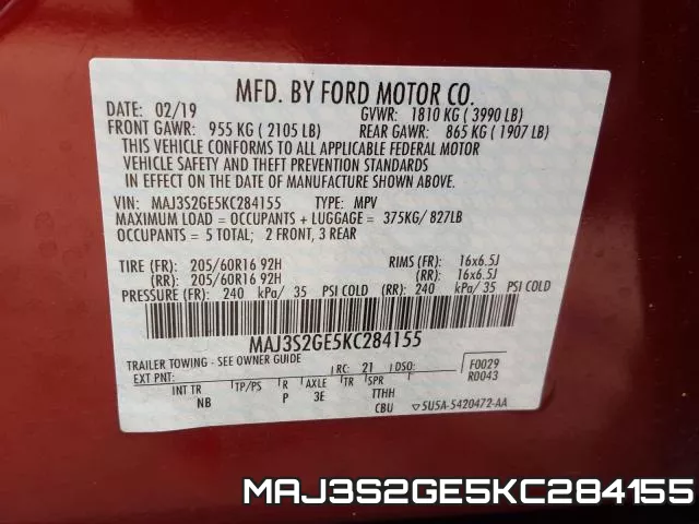 MAJ3S2GE5KC284155