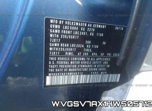 WVGSV7AX1HW505712