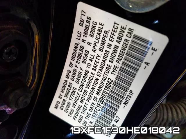 19XFC1F30HE018042