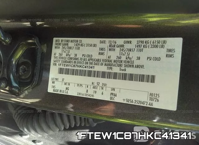 1FTEW1C87HKC41341