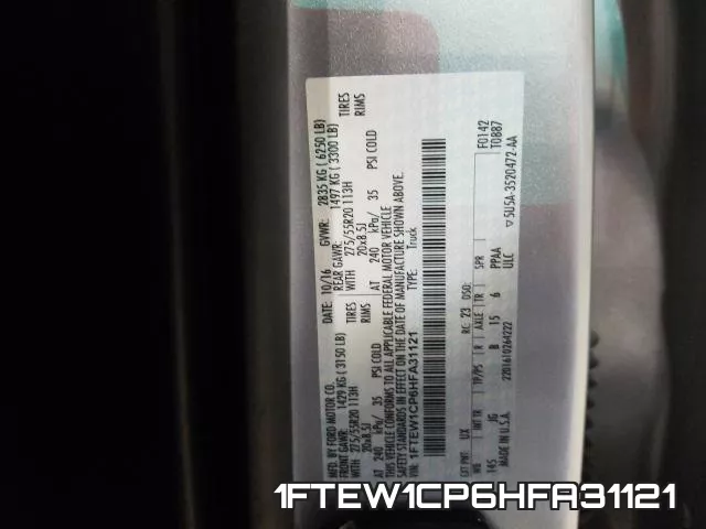 1FTEW1CP6HFA31121
