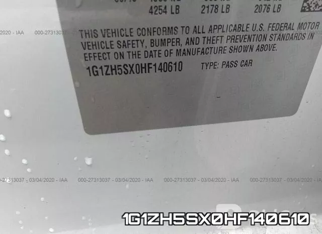 1G1ZH5SX0HF140610