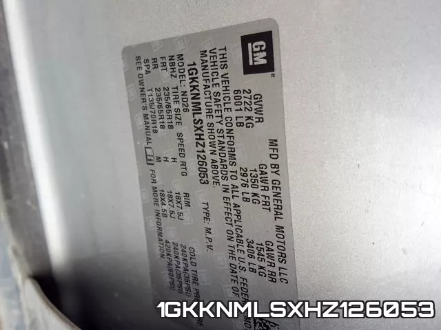 1GKKNMLSXHZ126053