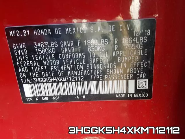 3HGGK5H4XKM712112