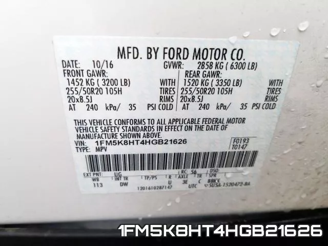 1FM5K8HT4HGB21626