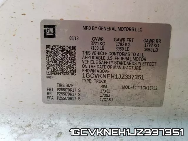 1GCVKNEH1JZ337351
