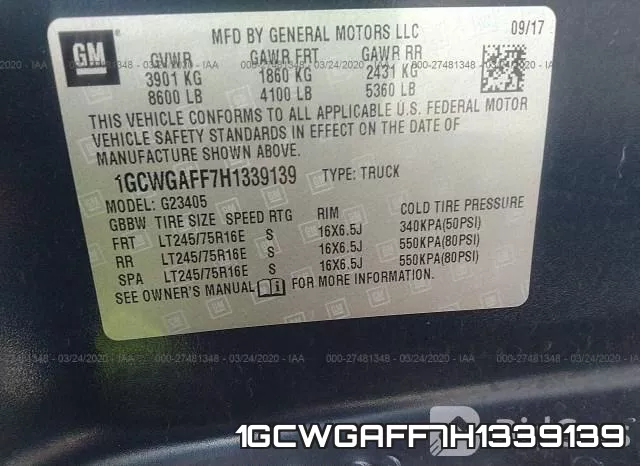1GCWGAFF7H1339139