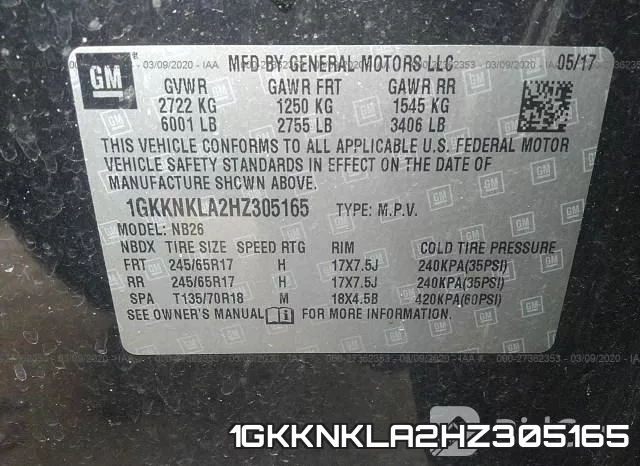 1GKKNKLA2HZ305165