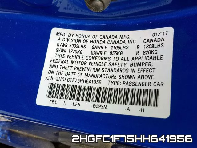 2HGFC1F75HH641956