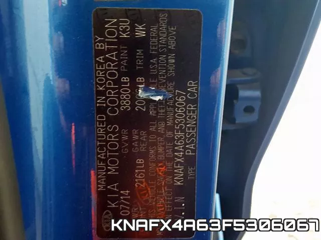 KNAFX4A63F5306067