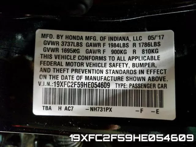 19XFC2F59HE054609