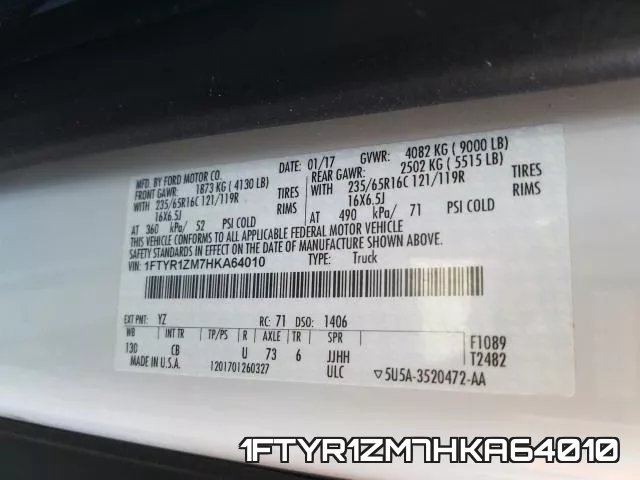 1FTYR1ZM7HKA64010