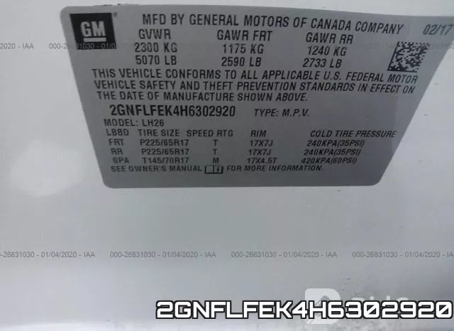 2GNFLFEK4H6302920