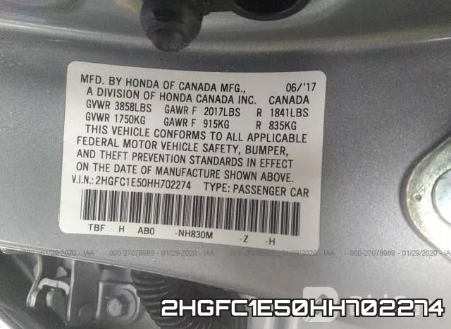 2HGFC1E50HH702274