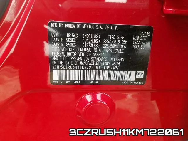 3CZRU5H11KM722061