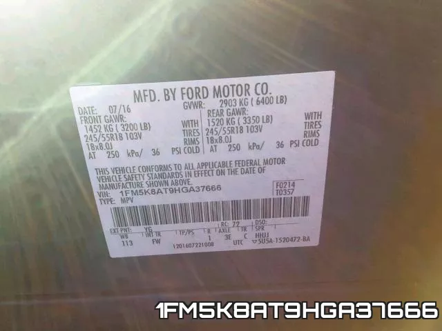 1FM5K8AT9HGA37666
