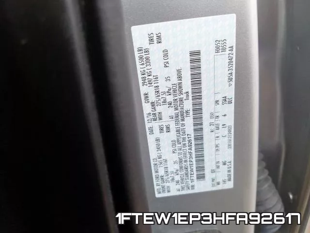 1FTEW1EP3HFA92617