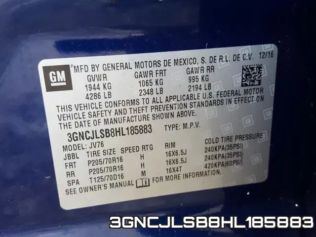 3GNCJLSB8HL185883