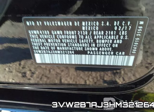 3VW2B7AJ3HM321264