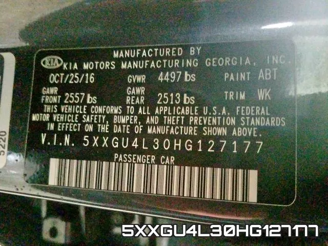 5XXGU4L30HG127177