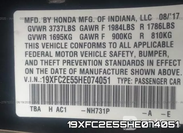 19XFC2E55HE074051