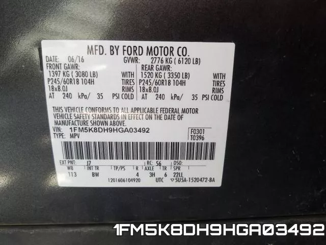 1FM5K8DH9HGA03492