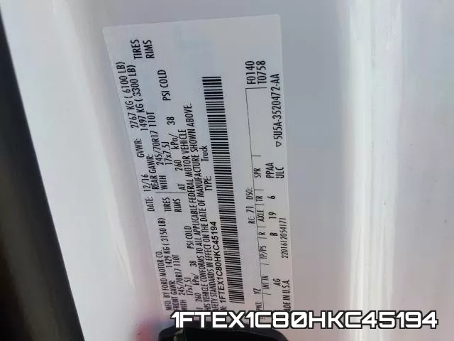 1FTEX1C80HKC45194