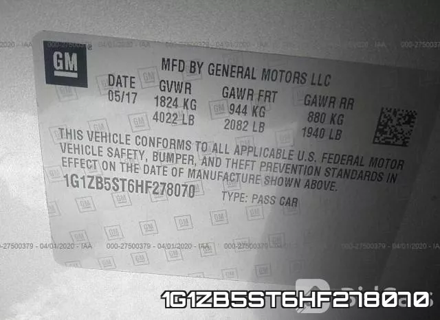 1G1ZB5ST6HF278070