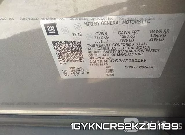 1GYKNCRS2KZ191199