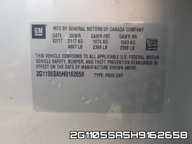 2G1105SA5H9162658