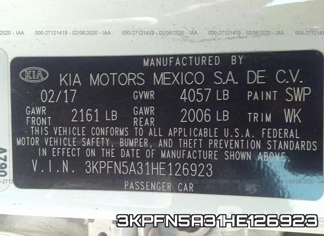 3KPFN5A31HE126923