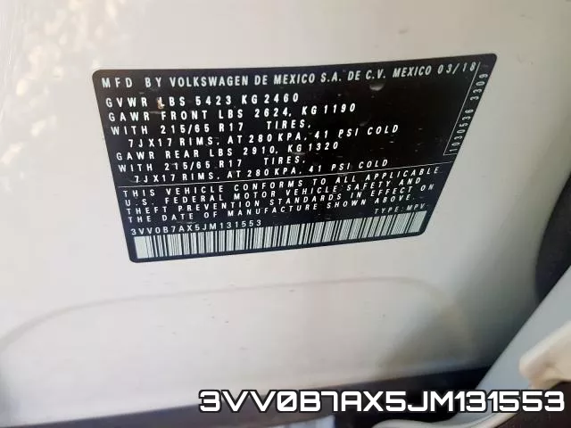3VV0B7AX5JM131553