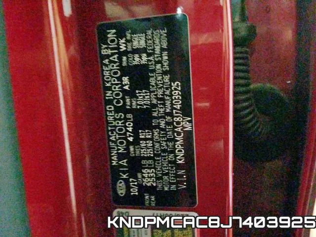 KNDPMCAC8J7403925