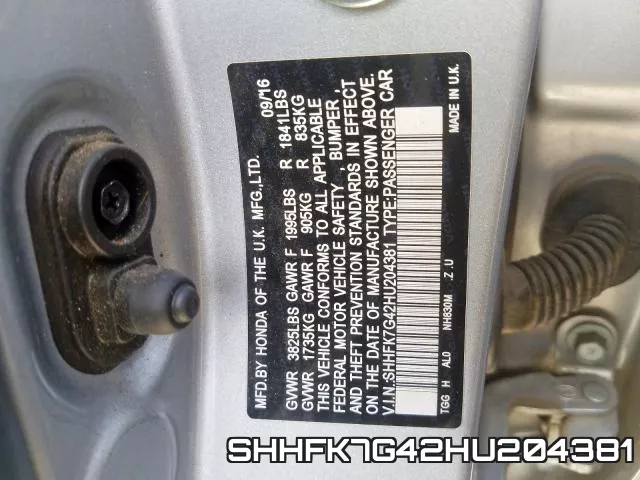 SHHFK7G42HU204381