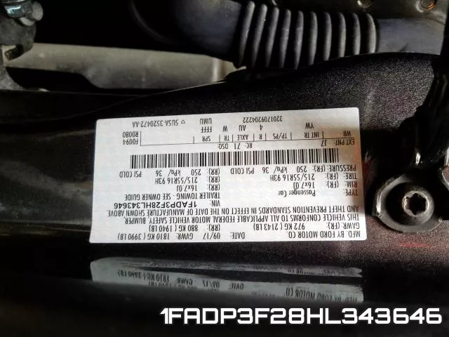 1FADP3F28HL343646