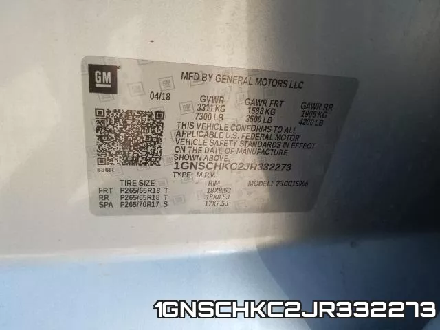1GNSCHKC2JR332273