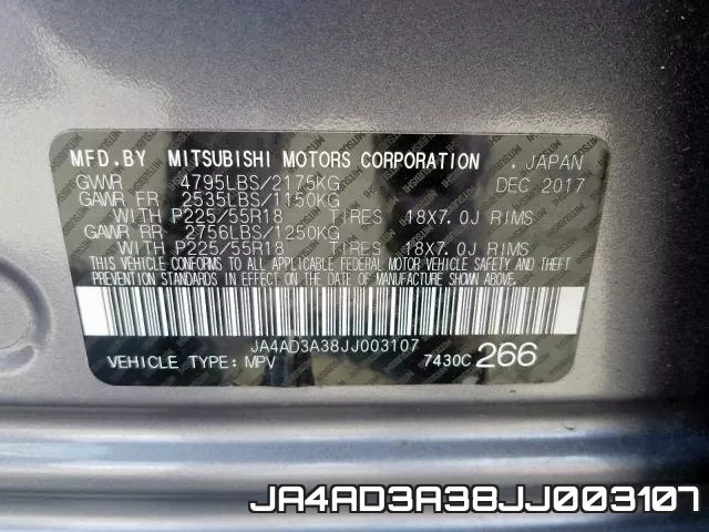 JA4AD3A38JJ003107