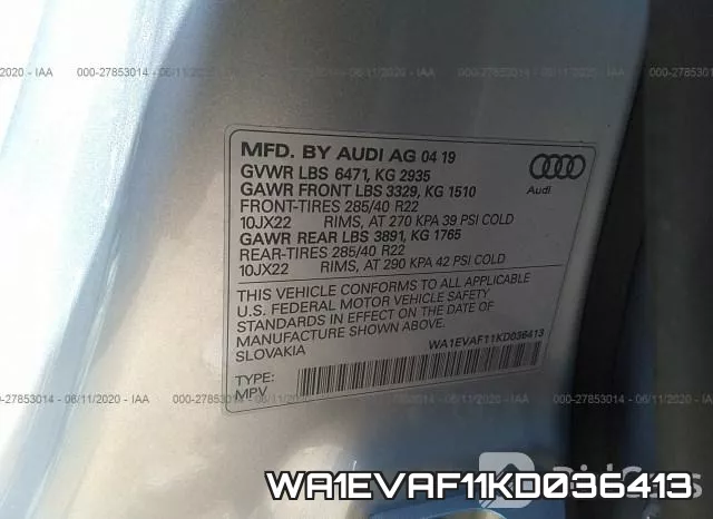 WA1EVAF11KD036413