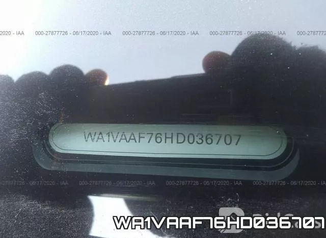 WA1VAAF76HD036707