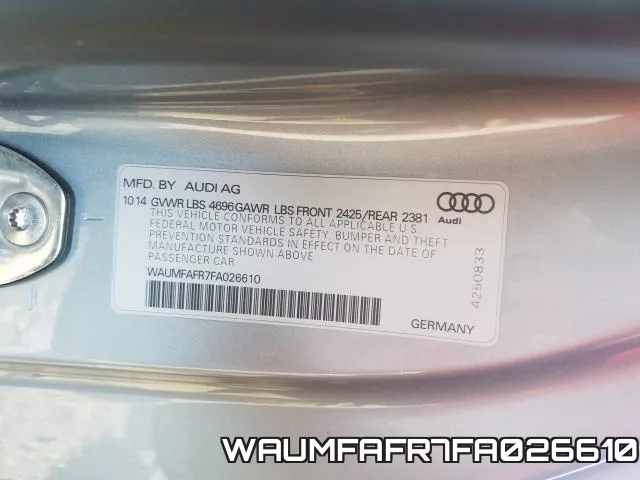 WAUMFAFR7FA026610