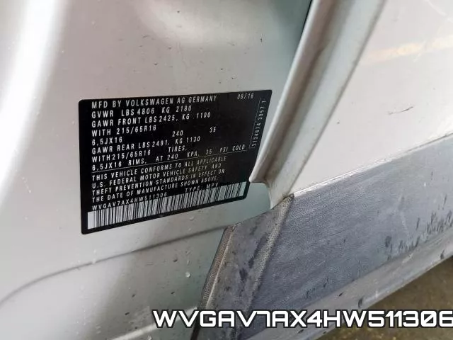 WVGAV7AX4HW511306