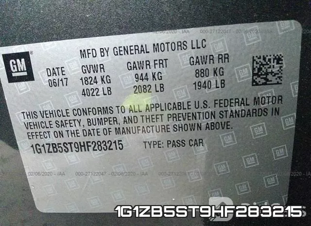 1G1ZB5ST9HF283215