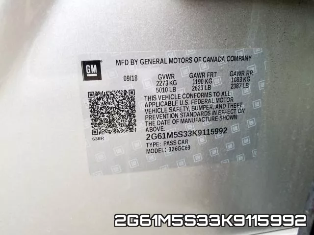 2G61M5S33K9115992