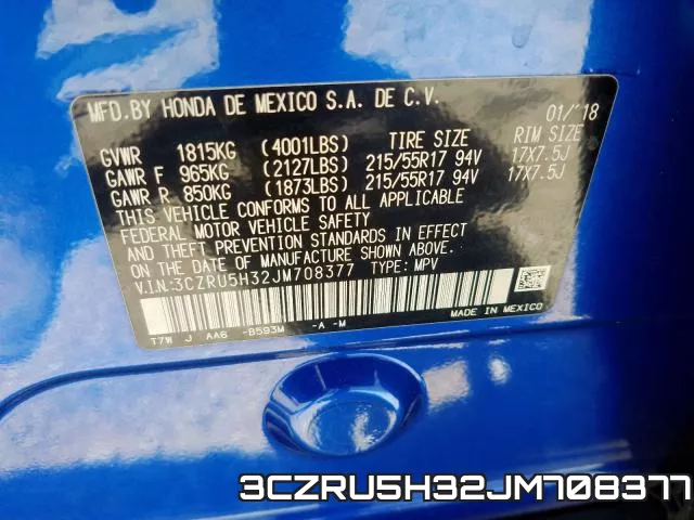 3CZRU5H32JM708377